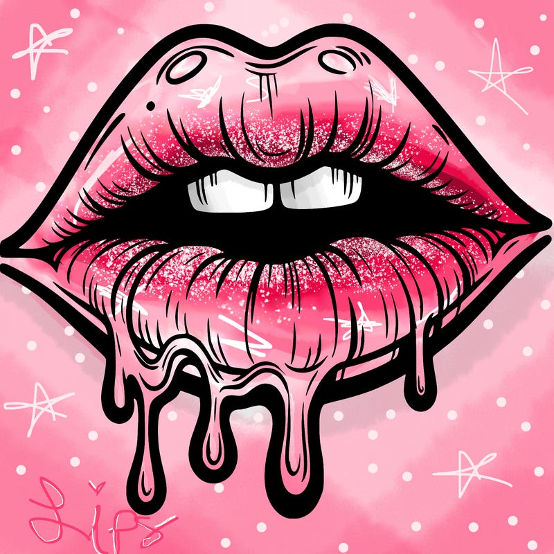 lips that look realistic and drip