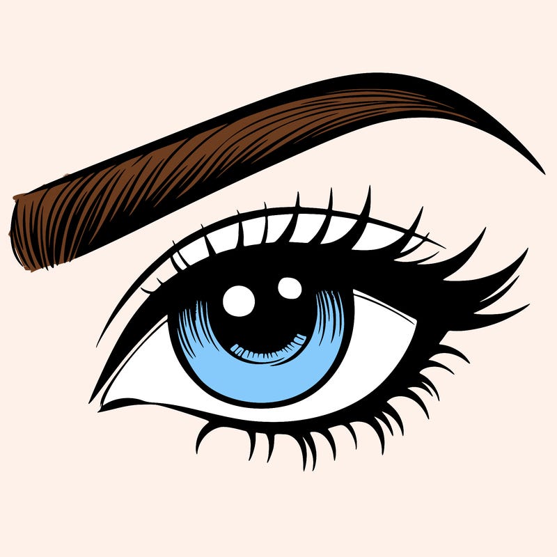 eye closeup with eyebrow