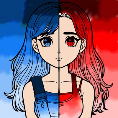 realistic girl split