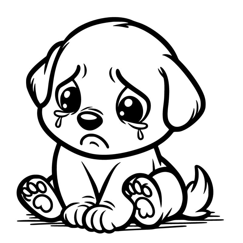 hurt sad puppy