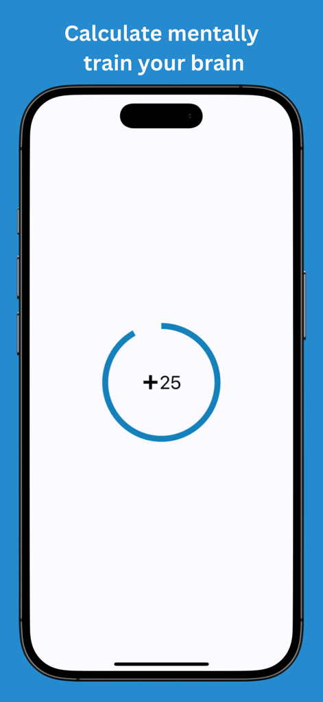 Math Workout - Brain training - Tela do aplicativo Math Workout mostrando um desafio de cálculo de matemática mental