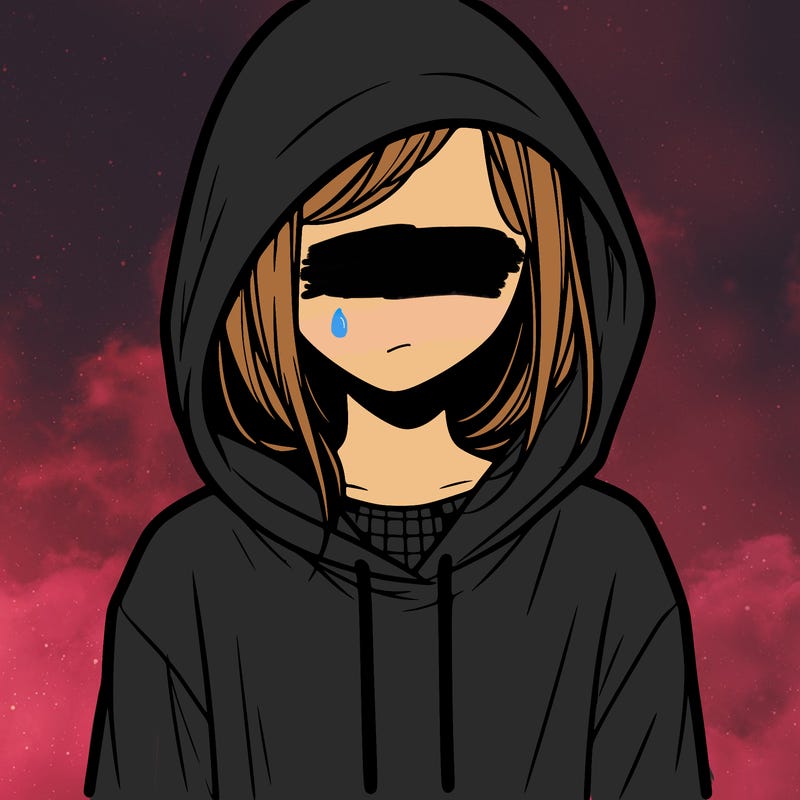 faceless girl in hoodie