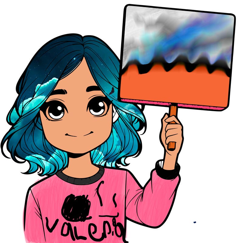 realistic girl holding up a sign