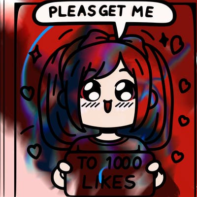 a girl saying please get me to 100 likes