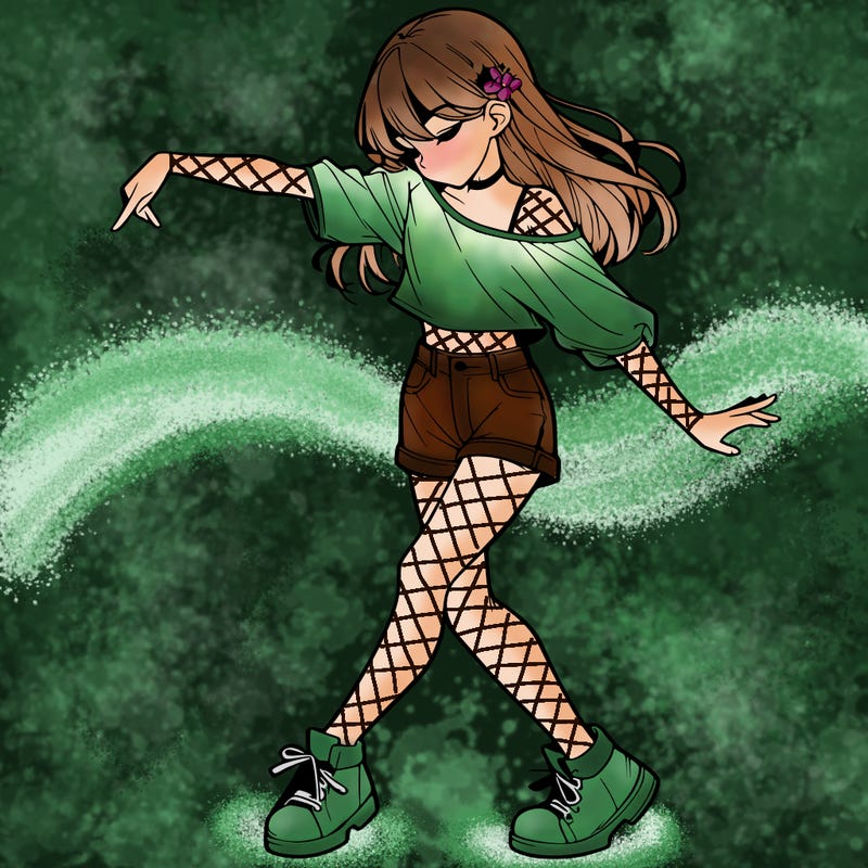 realistic girl danceing