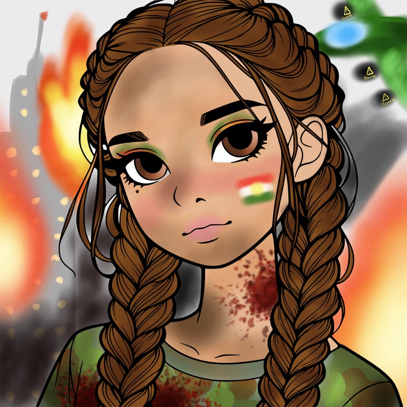 realistic girl with braids