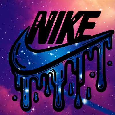 dripping nike logo