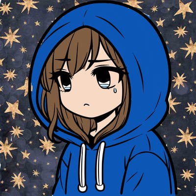 girl in hoodie looking sad