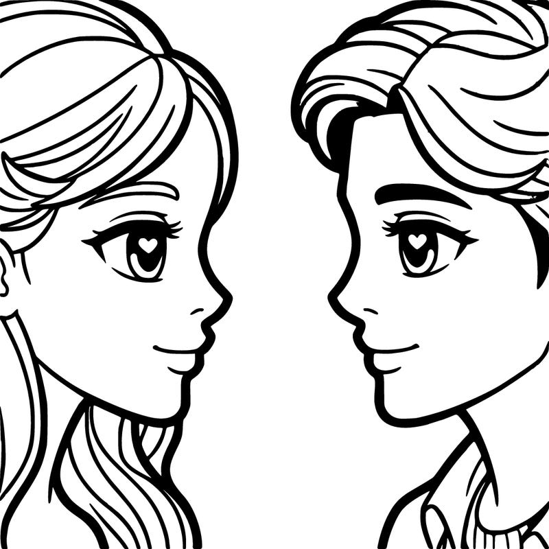 a man and woman looking into each other's eyes