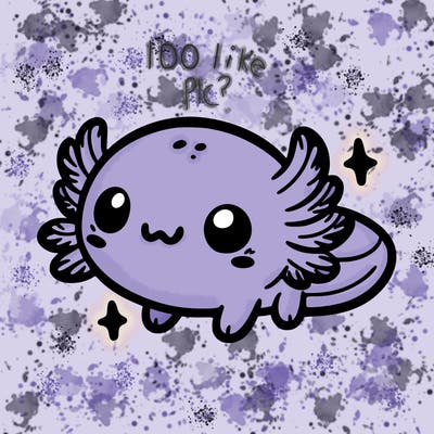 cute easy baby axolotl