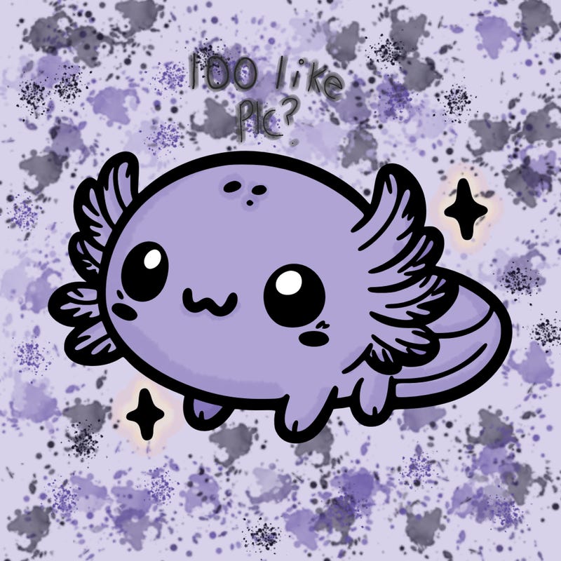 cute easy baby axolotl