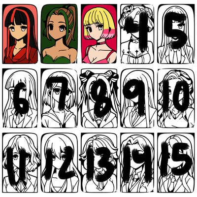 girls that look diffrent anime