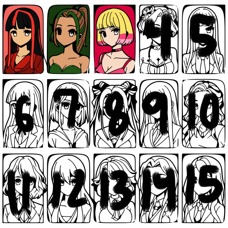 girls that look diffrent anime