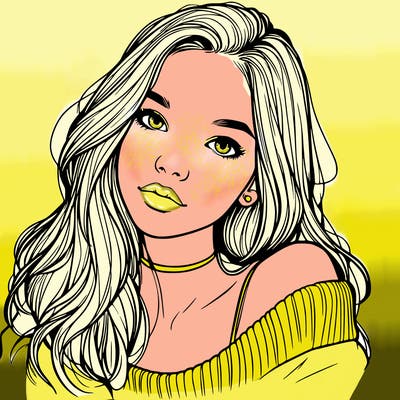 beautiful teenage woman realistic