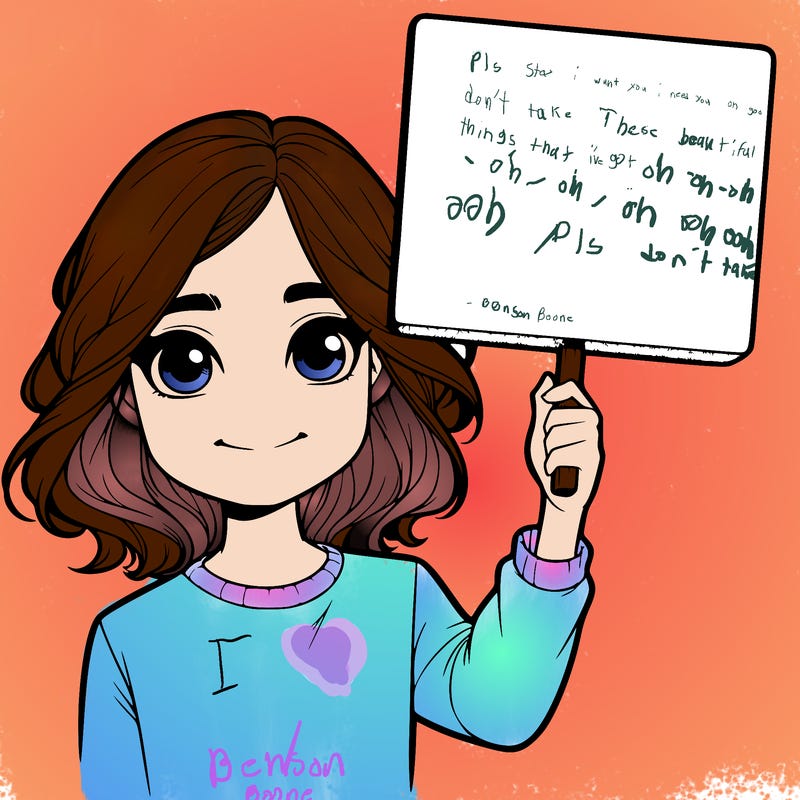 realistic girl holding up a sign