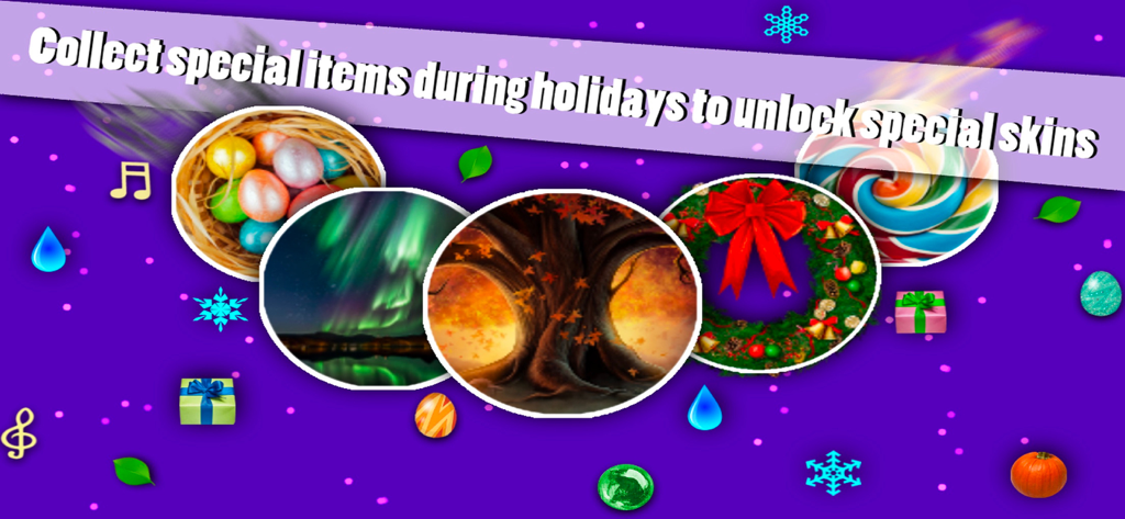 Desbloquea skins festivas especiales recolectando objetos de temporada en Nebulous.io