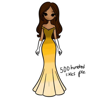 girl in long fitted dress