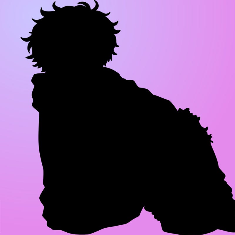 a male hoddie ripped jeans messy hair anime