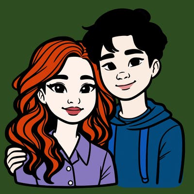 black woman and asian man couple