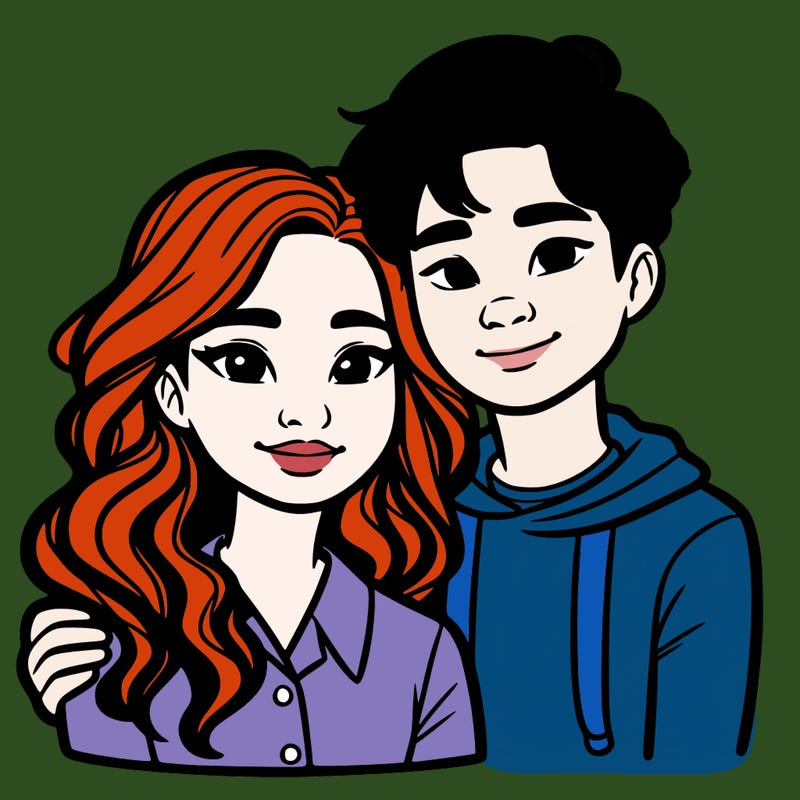 black woman and asian man couple