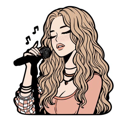 realistic female singer