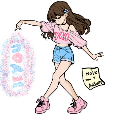 realistic girl danceing