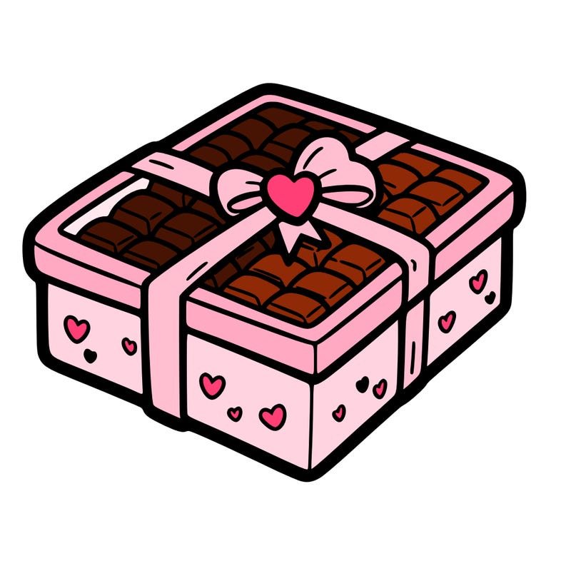 a box of chocolate for valentines day