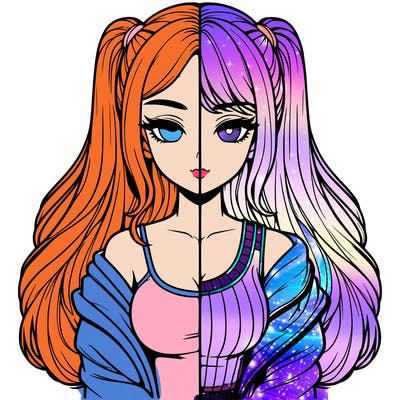 realistic girl split