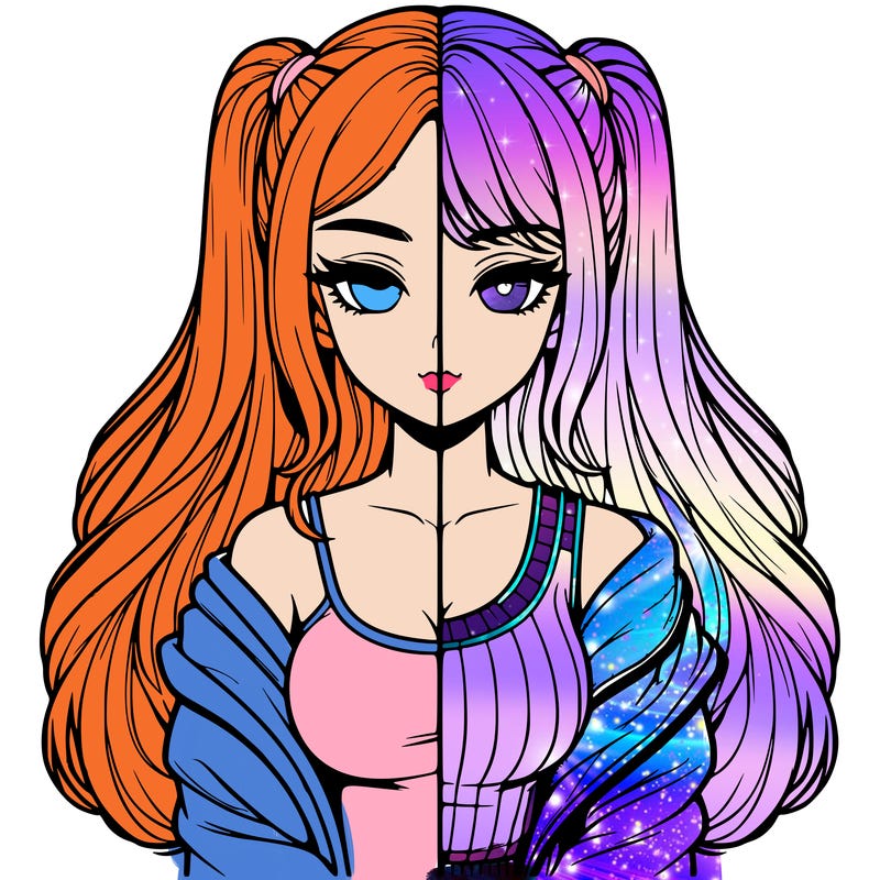realistic girl split