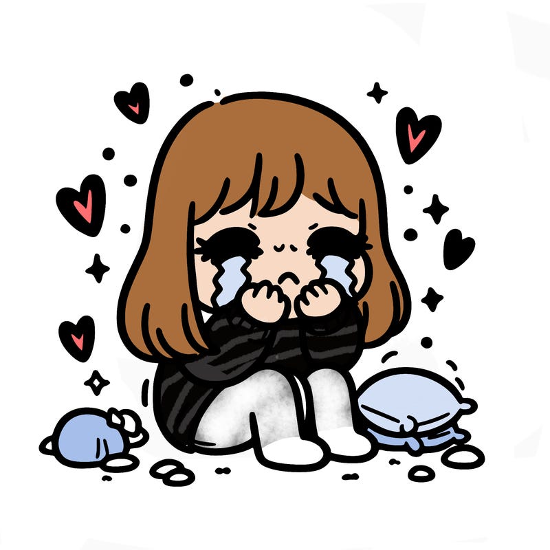 crying because you lost someone you love