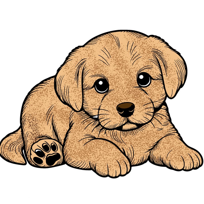 a cute realistic puppy