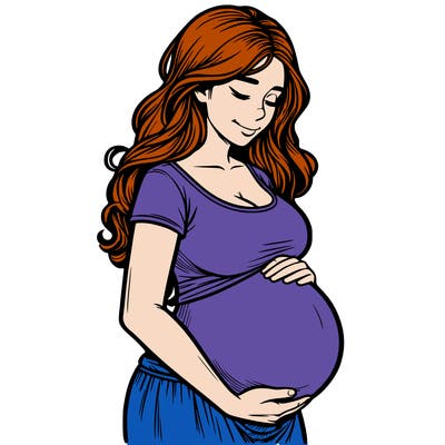 woman heavily pregnant realistic