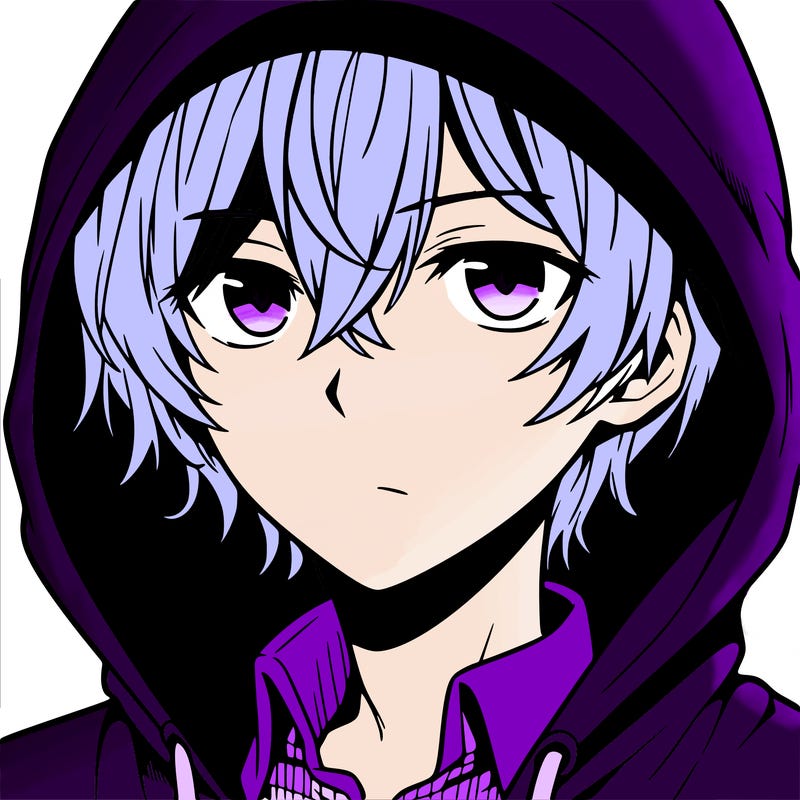 anime guy in hoodie