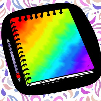 a blank sketch pad