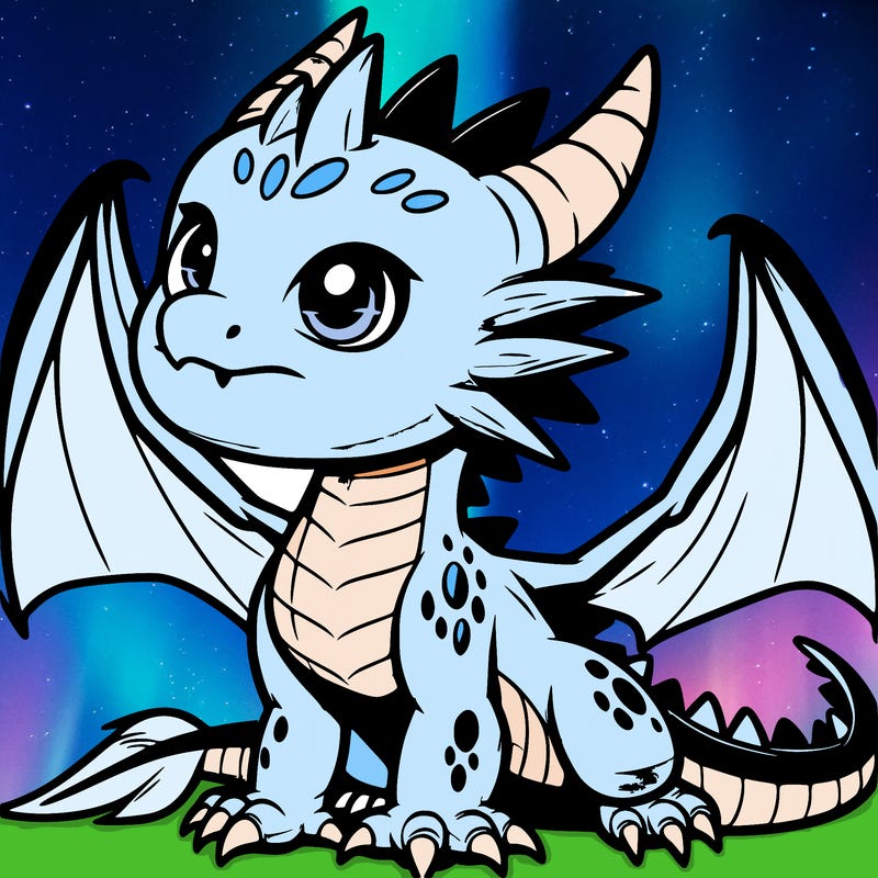 fierce baby night dragon