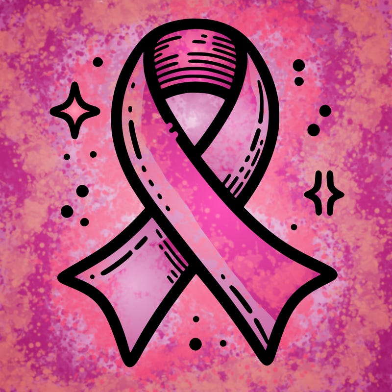 ribbon symbol of national breast cancer awareness month