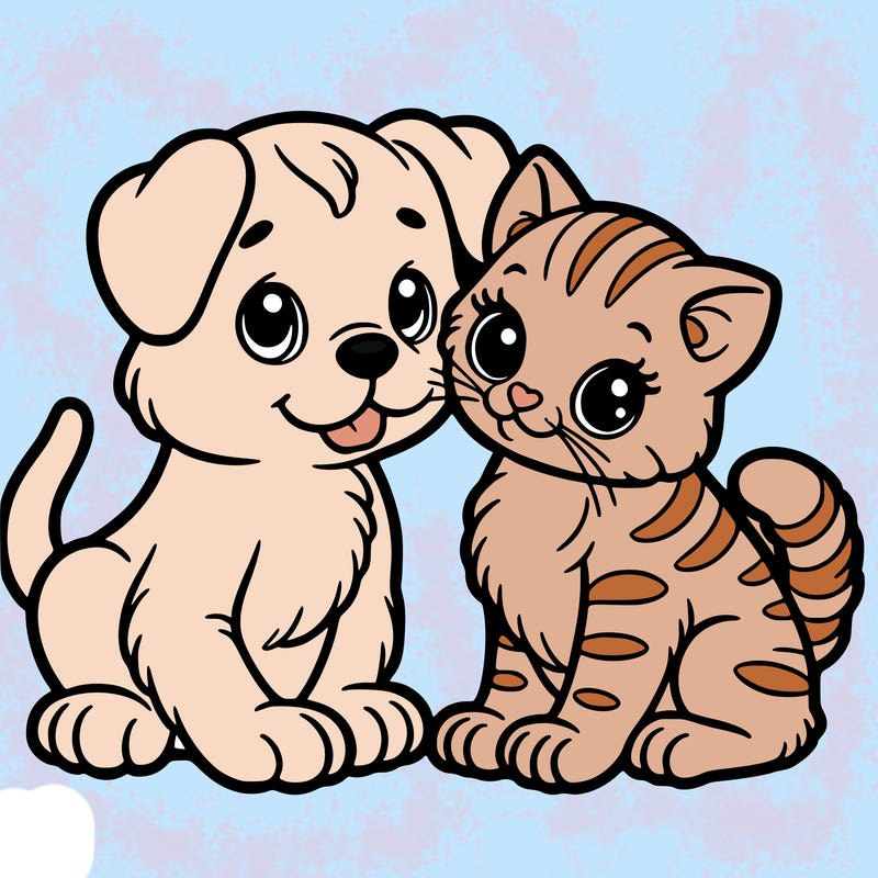 kitten and puppy