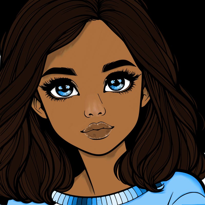 realistic girl whith cute eyes