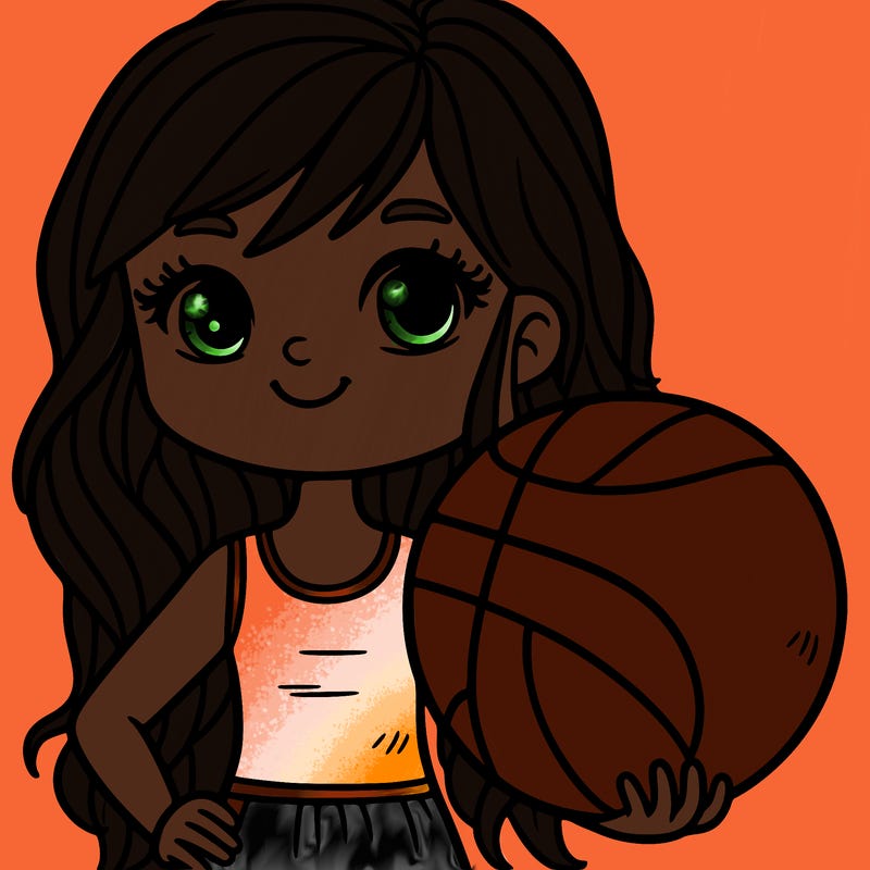 girl with basketball