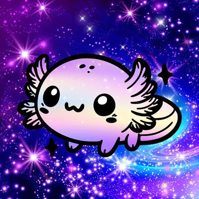 cute easy baby axolotl