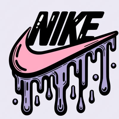 dripping nike logo