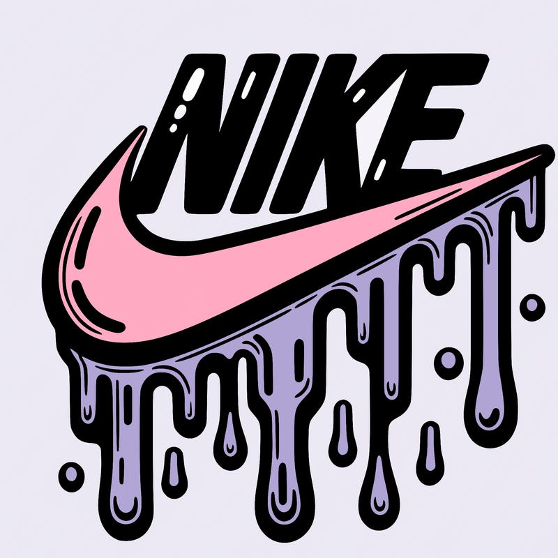 dripping nike logo