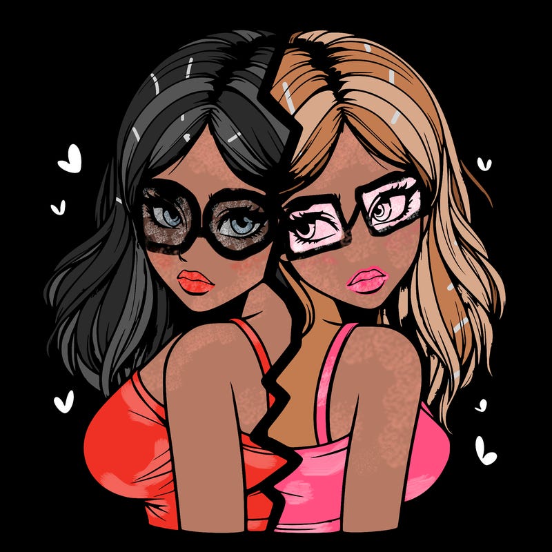 realistic girl split