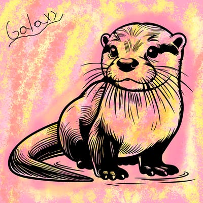 realistic otter
