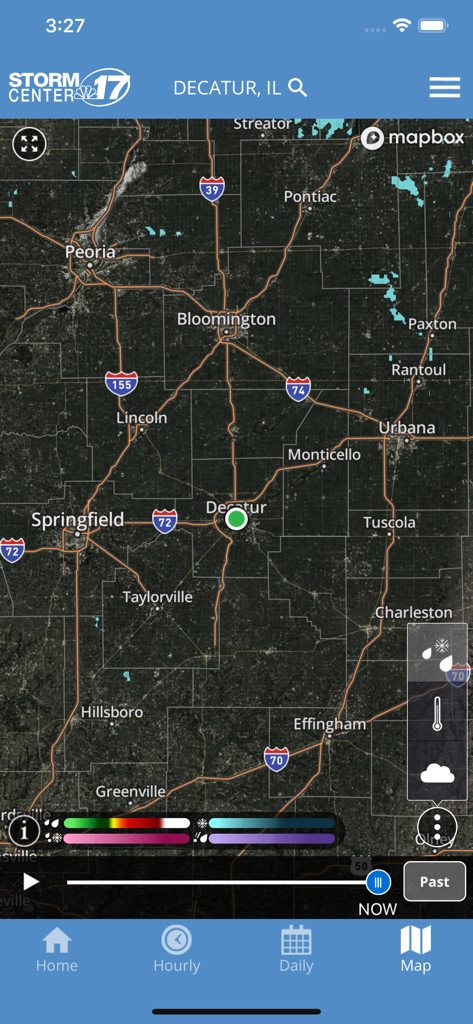 Interactive weather radar map of Central Illinois in the WAND WX app