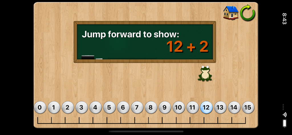Number Lines School Edition - Addition lesson with frog and number line in math app