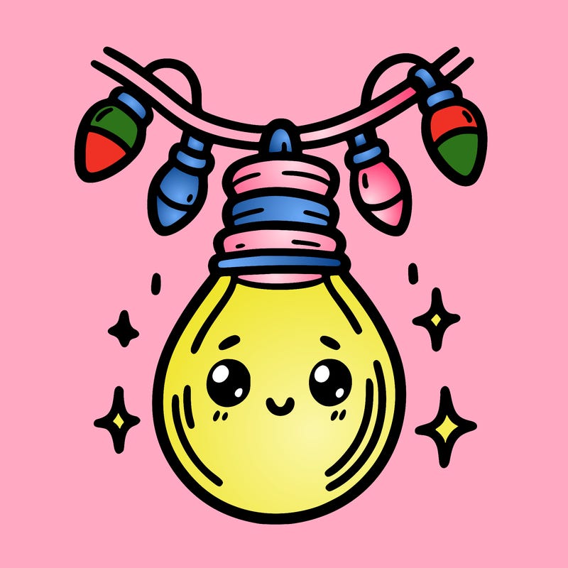 small bulb of a garland