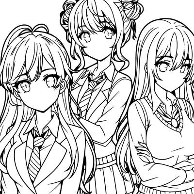 anime girls teenagers