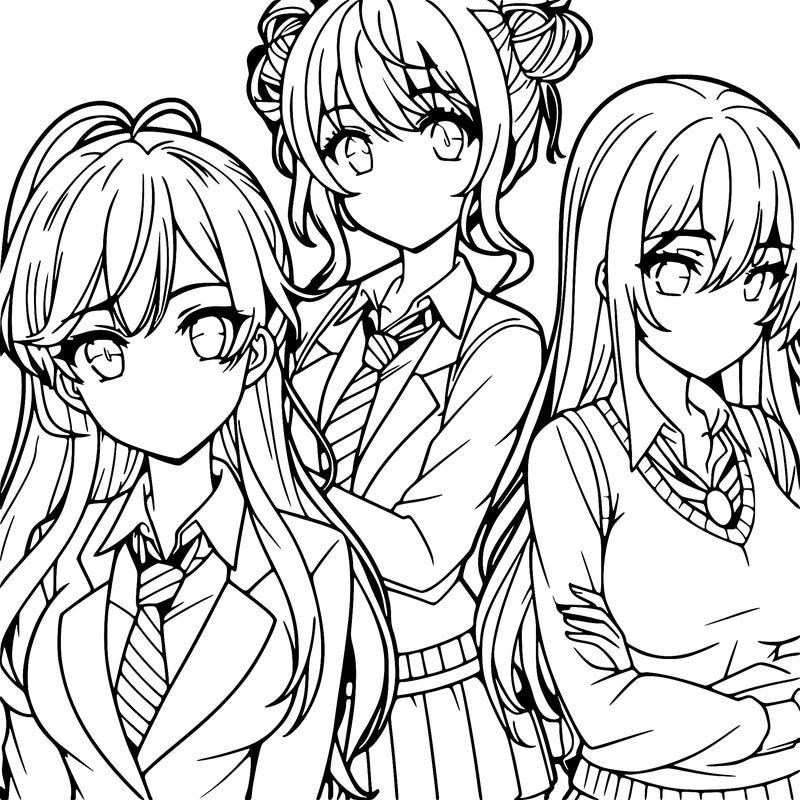 anime girls teenagers