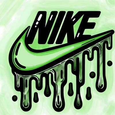 dripping nike logo
